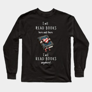 Heart Book, Book Lover and Readers Long Sleeve T-Shirt